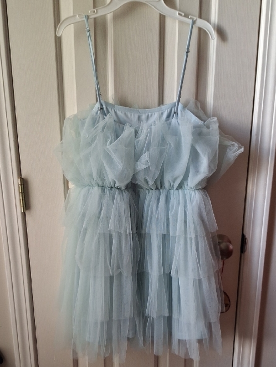 Altar'd State Dresses & Skirts - Altar'd State - NWT Pale Blue Layered Tulle Mini Dress